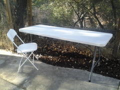 White 6 Foot Rectangle Fold Table White 6 Foot Rectangle Fold Table